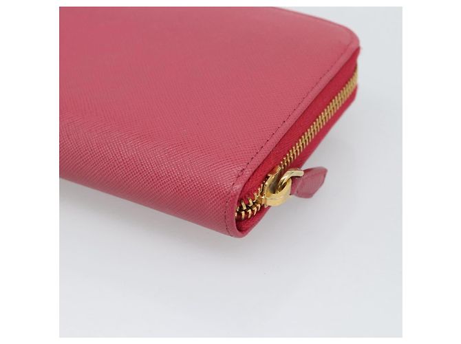 PRADA Saffiano Long Wallet Pink Gold Tone - vista 10