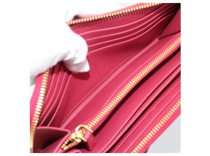 PRADA Saffiano Long Wallet Pink Gold Tone - vista 17