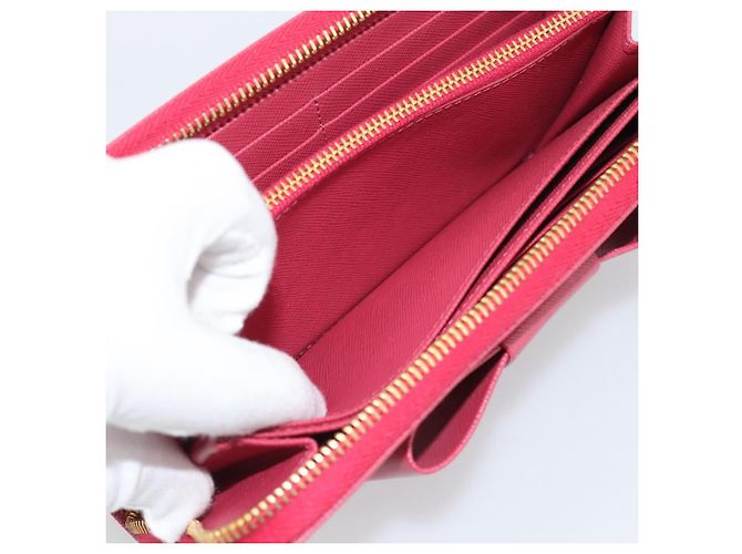 PRADA Saffiano Long Wallet Pink Gold Tone - vista 20