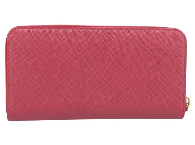 PRADA Saffiano Long Wallet Pink Gold Tone - vista 3