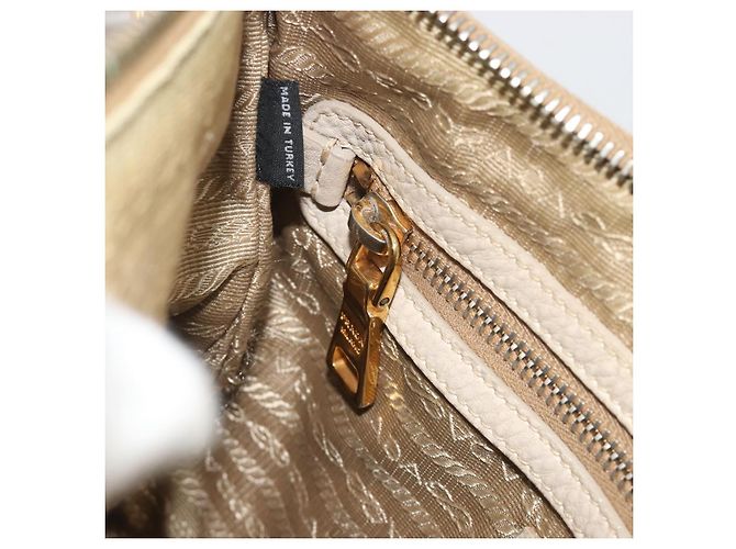 PRADA Shoulder Bag Canvas Beige Gold - vista 23