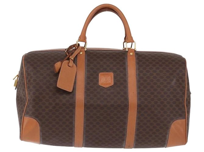 Céline CELINE Macadam Boston Bag PVC Leather Brown Gold Tone - vista 2