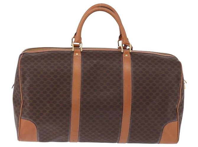 Céline CELINE Macadam Boston Bag PVC Leather Brown Gold Tone - vista 3