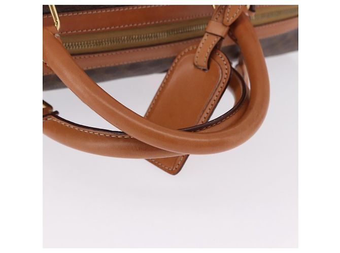 Céline CELINE Macadam Boston Bag PVC Leather Brown Gold Tone - vista 7