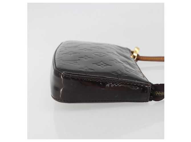 LOUIS VUITTON Monogram Vernis Pochette Pouch Amarante M91576 LV - vista 3