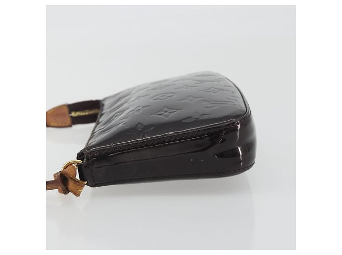 LOUIS VUITTON Monogram Vernis Pochette Pouch Amarante M91576 LV - vista 4