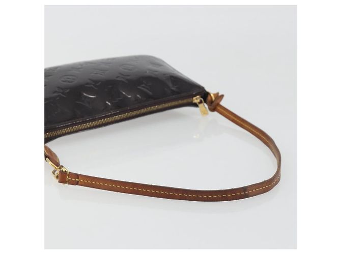 LOUIS VUITTON Monogram Vernis Pochette Pouch Amarante M91576 LV - vista 7