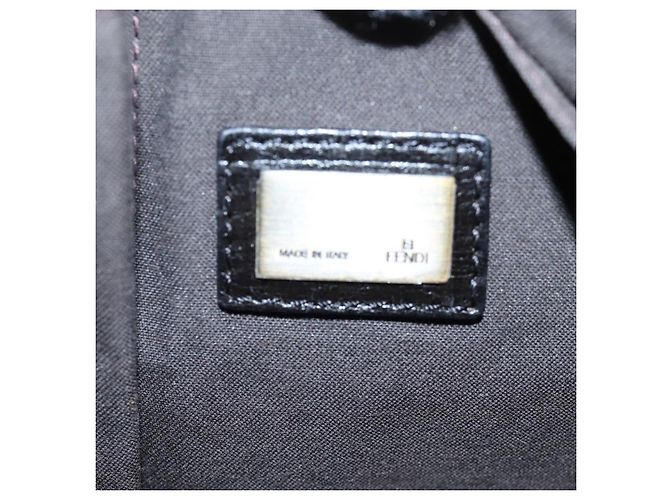 FENDI Zucca Canvas Chain Shoulder Bag Black Brown - view 19