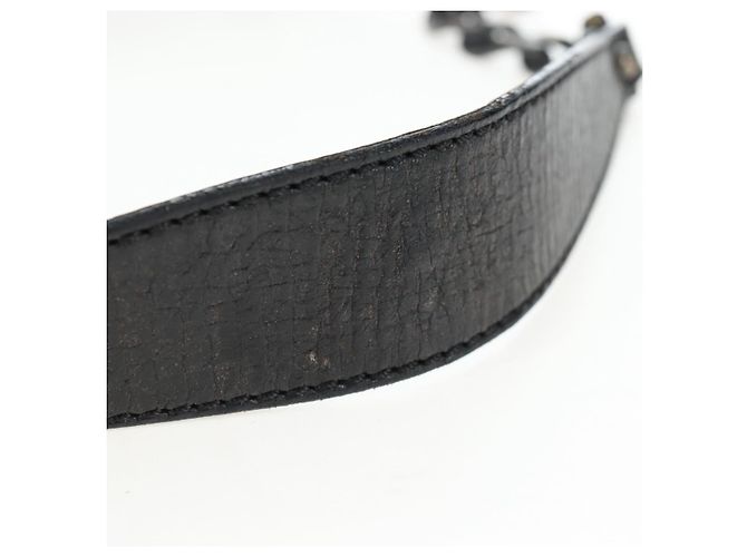 FENDI Zucca Canvas Chain Shoulder Bag Black Brown - view 8