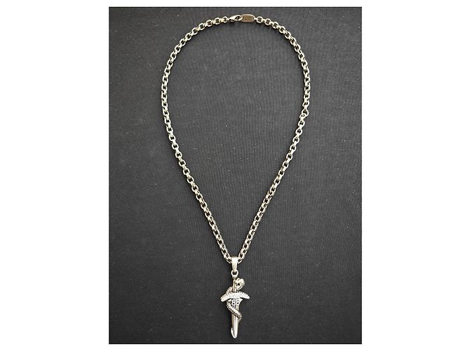 Collana Balenciaga Goth Snake Argento - vista 2