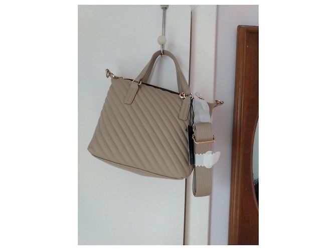 Borsa Tommy Hilfiger trapuntata beige - vista 2