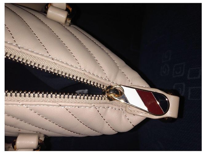 Borsa Tommy Hilfiger trapuntata beige - vista 5