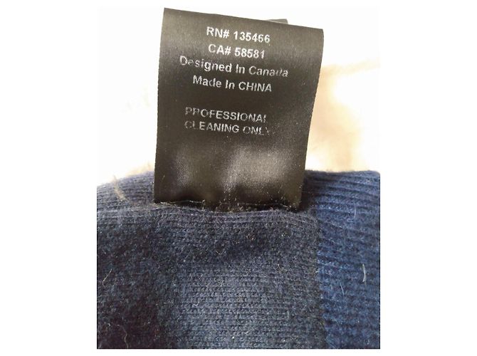 Autre Marque Berretto in lana blu navy con pompon Metallico - vista 12