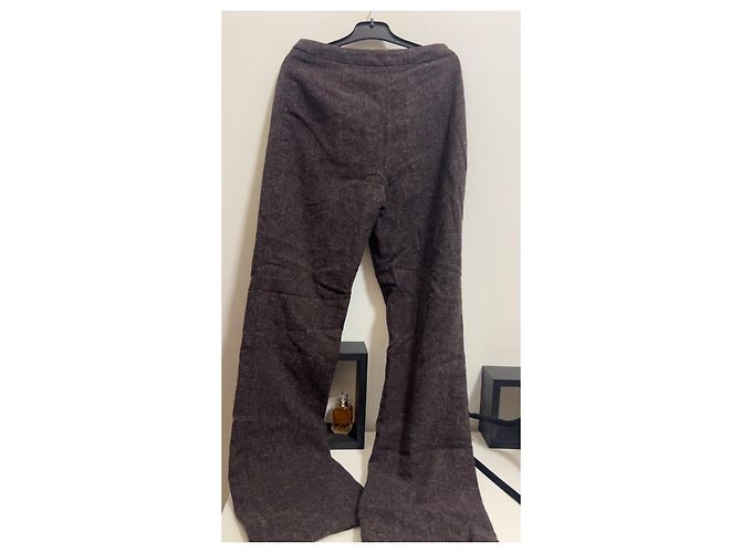 Chanel braune Wollhose aus Mischgewebe - Ansicht 2