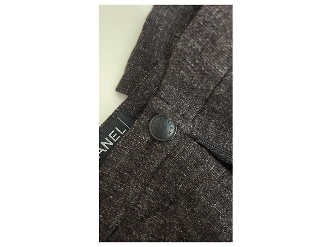 Chanel braune Wollhose aus Mischgewebe - Ansicht 3