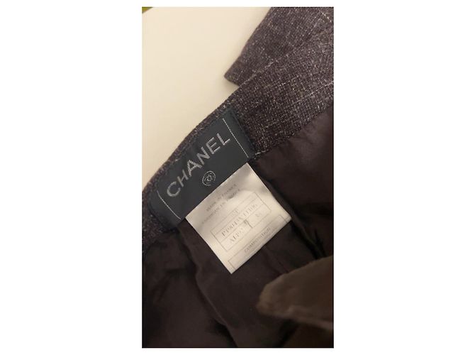 Chanel braune Wollhose aus Mischgewebe - Ansicht 4