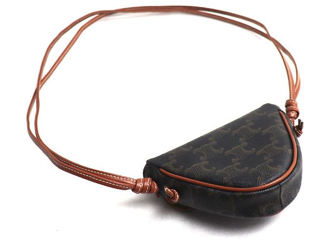 Céline Celine Triomphe Triangle Schultertasche Braun - Ansicht 2
