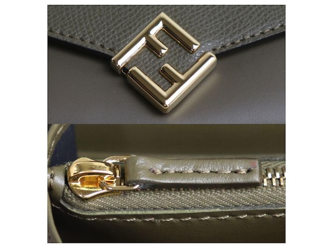 Portafoglio a catena Fendi FF Diamond D'oro - vista 7