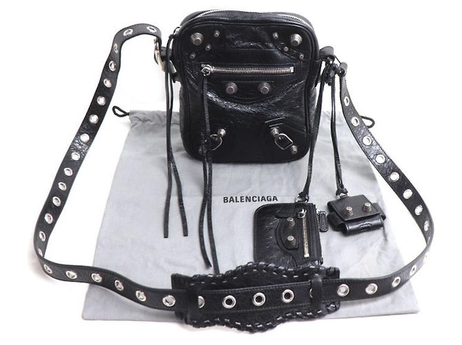 Borsa a tracolla Balenciaga Le Cagole Nero - vista 8