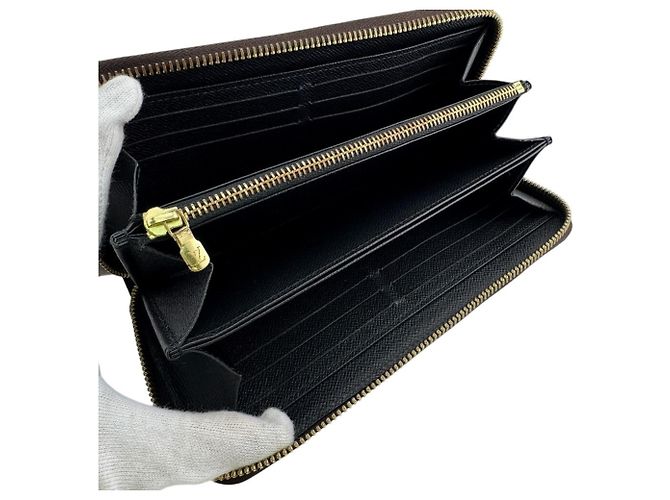 Zippy Cartera larga de cuero marrón Louis Vuitton Castaño - vista 5