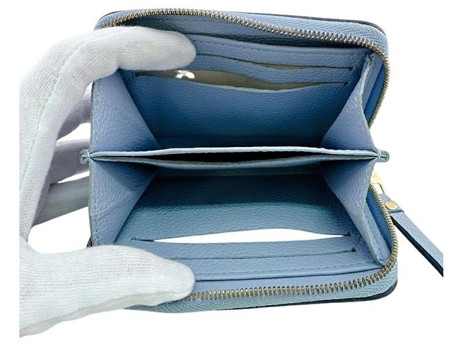Portafoglio bi-fold Louis Vuitton Monogram Empreinte Blu - vista 7