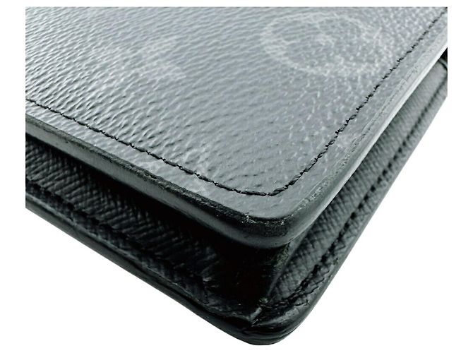 Brazza Cartera larga Louis Vuitton Monogram Eclipse Negro - vista 4