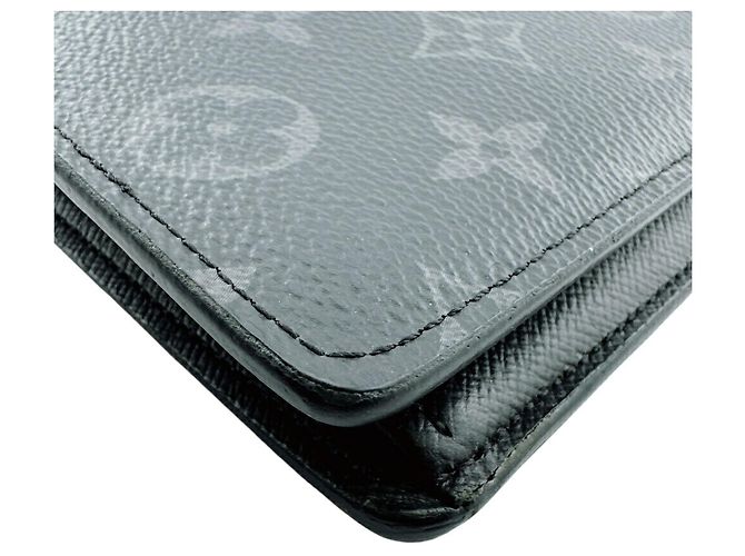 Brazza Cartera larga Louis Vuitton Monogram Eclipse Negro - vista 5