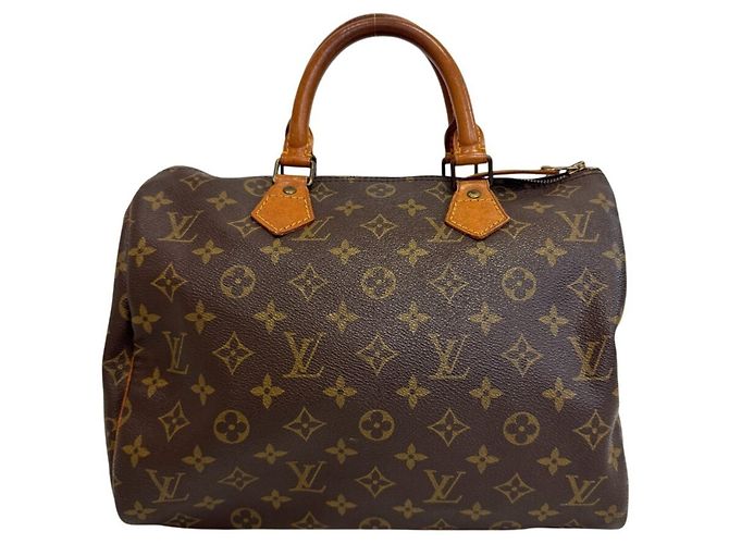 Louis Vuitton M41526 Speedy 30 Monogram Canvas Boston Bag Marrone - vista 2