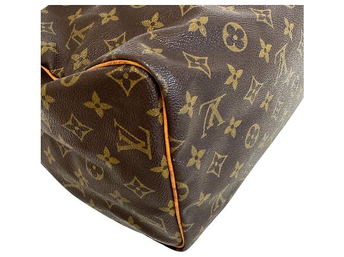 Louis Vuitton M41526 Speedy 30 Monogram Canvas Boston Bag Marrone - vista 3