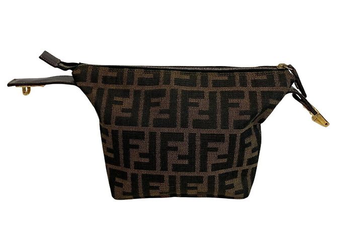 Borsa a mano Fendi Vanity Mini - Zucca Brown Marrone - vista 2