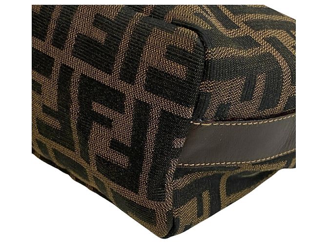 Borsa a mano Fendi Vanity Mini - Zucca Brown Marrone - vista 4