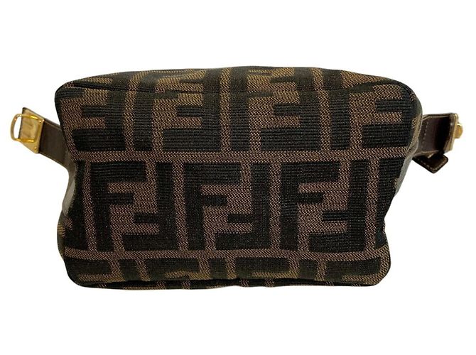 Borsa a mano Fendi Vanity Mini - Zucca Brown Marrone - vista 7