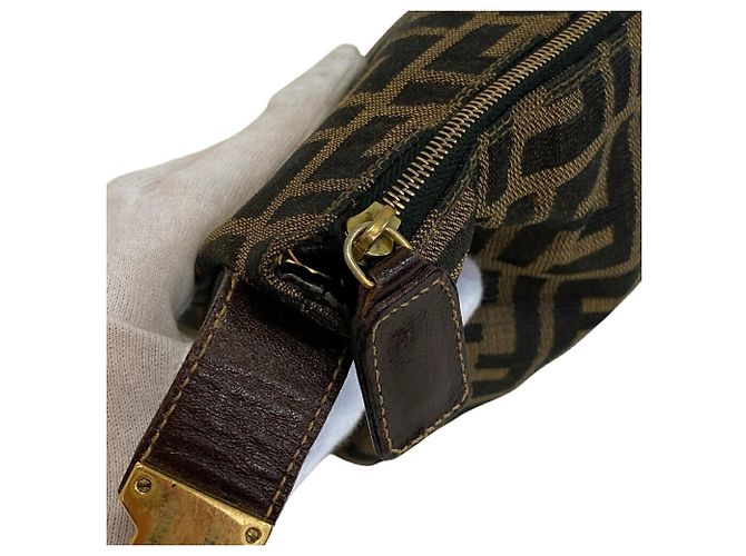 Borsa a mano Fendi Vanity Mini - Zucca Brown Marrone - vista 8