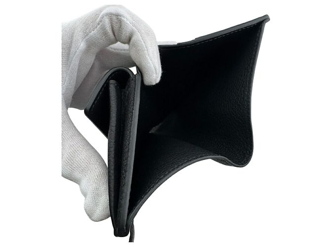 Portafoglio bi-fold Louis Vuitton in pelle di vitello nera Nero - vista 10
