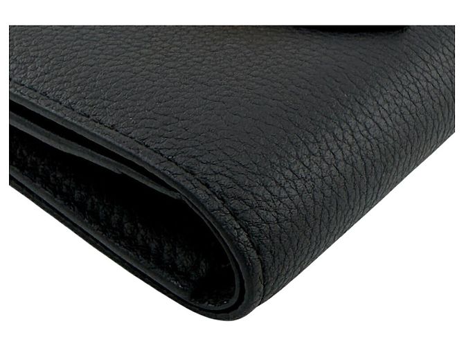 Portafoglio bi-fold Louis Vuitton in pelle di vitello nera Nero - vista 3