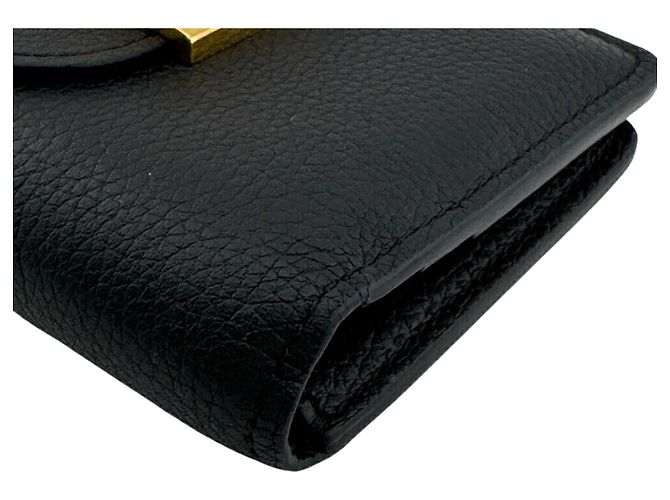 Portafoglio bi-fold Louis Vuitton in pelle di vitello nera Nero - vista 4