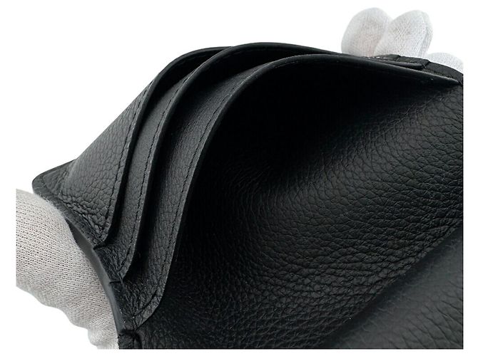Portafoglio bi-fold Louis Vuitton in pelle di vitello nera Nero - vista 6