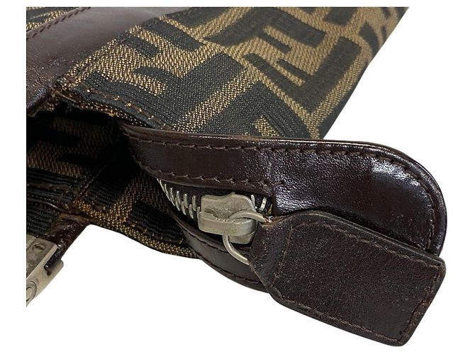 Fendi Zucca Lederhandtasche Braun - Ansicht 10