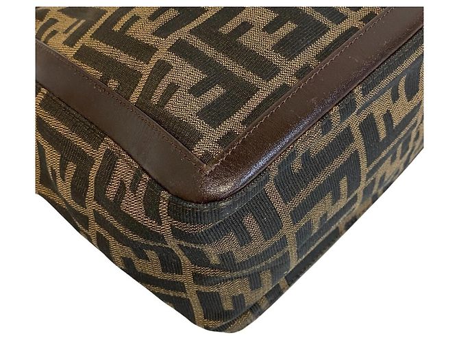 Fendi Zucca Lederhandtasche Braun - Ansicht 3