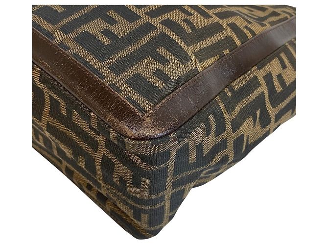 Fendi Zucca Lederhandtasche Braun - Ansicht 4