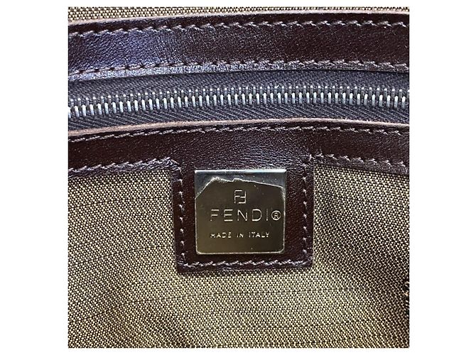 Fendi Zucca Lederhandtasche Braun - Ansicht 8
