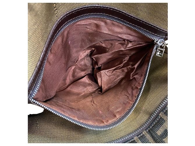 Fendi Zucca Lederhandtasche Braun - Ansicht 9