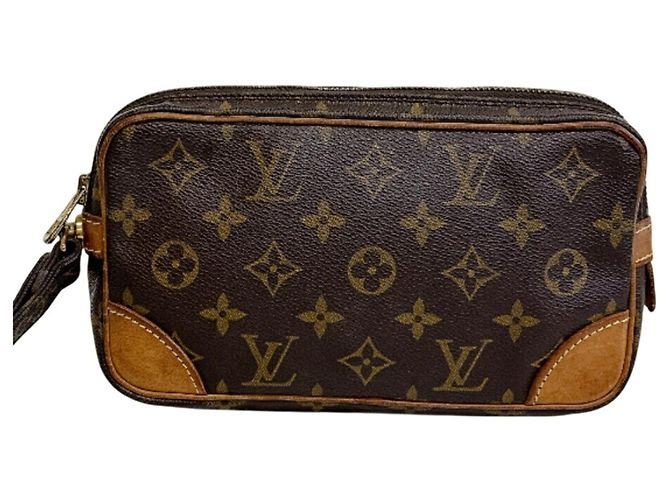 Louis Vuitton M51827 Marly Dragonne PM Pouch Clutch Bag Marrone - vista 2