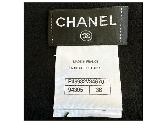 Chanel schwarzer Kaschmir-Stola - Ansicht 6
