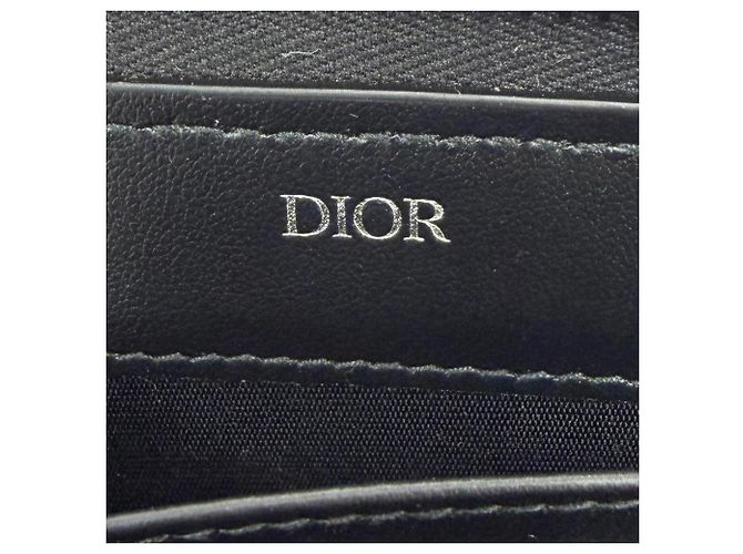 Christian Dior Oblique Jacquard Leather Wallet Black - view 10