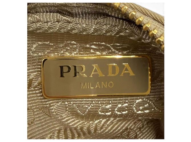 PRADA 1TT200 Mini Pouch with Wristlet Beige - Ansicht 13