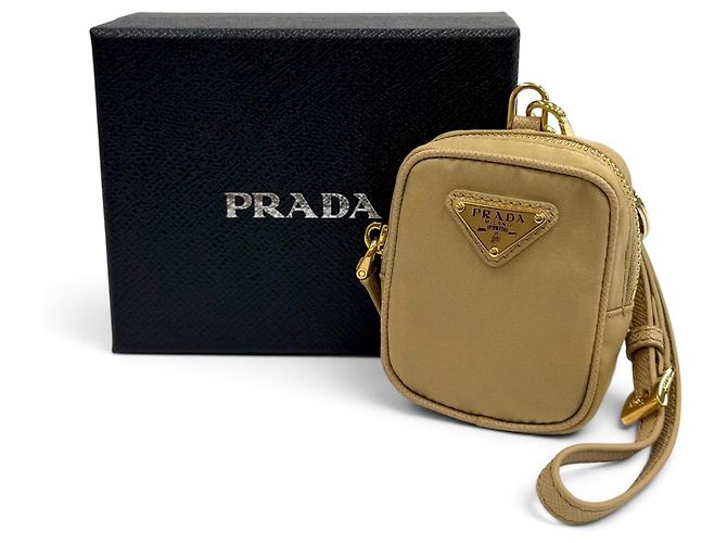 PRADA 1TT200 Mini Pouch with Wristlet Beige - Ansicht 2