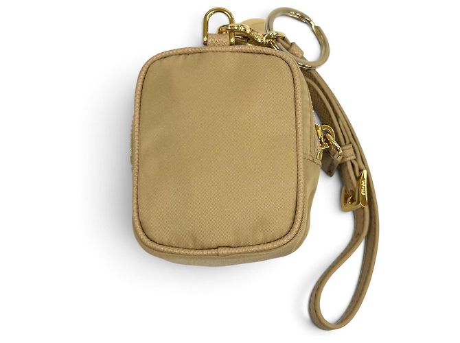 PRADA 1TT200 Mini Pouch with Wristlet Beige - Ansicht 3