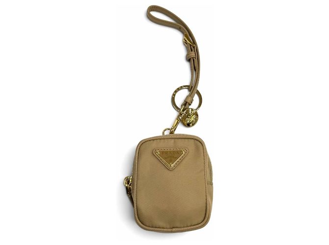 PRADA 1TT200 Mini Pouch with Wristlet Beige - Ansicht 4