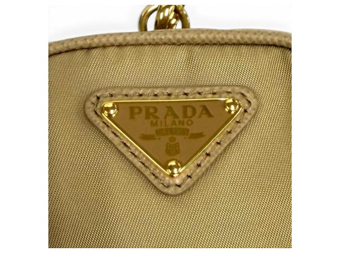 PRADA 1TT200 Mini Pouch with Wristlet Beige - Ansicht 9